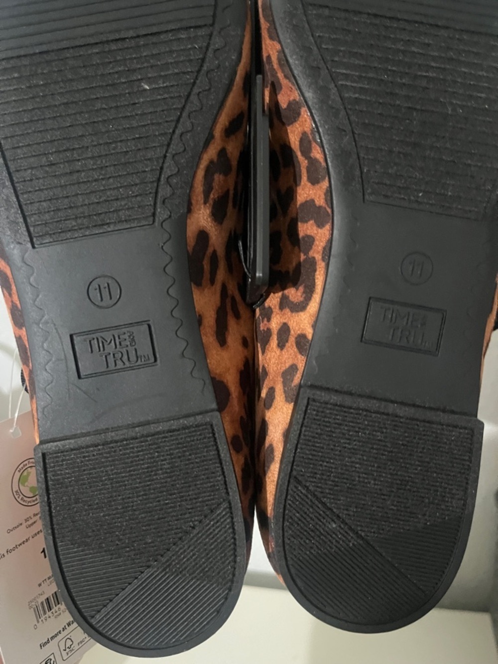 New Time And Tru Women’s Leopard Print Mary Jane Flats Shoes Size 11 NWT - Picture 7 of 9